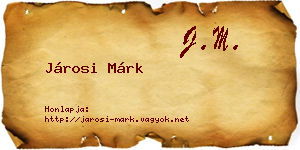 Járosi Márk névjegykártya