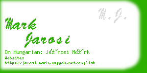 mark jarosi business card